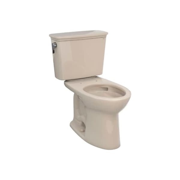 Drake II 1.28 GPF Elongated Bowl Toilet w/RH Flush, 17-1/4inWx28-1/2inDx30inH, Cotton